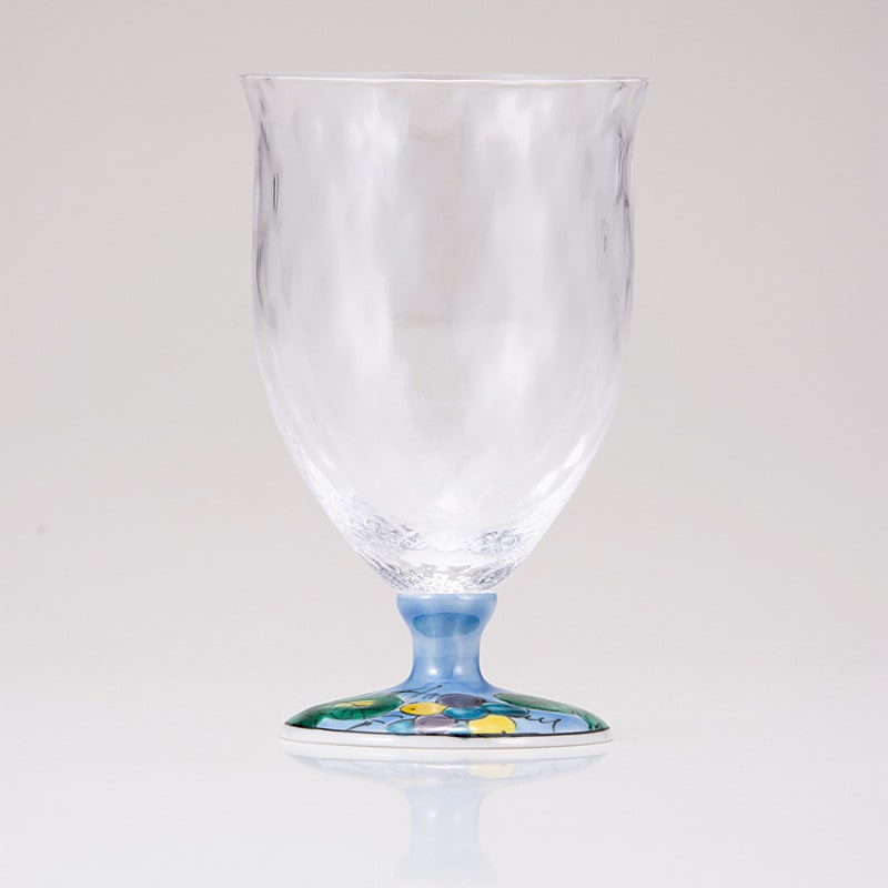 フリーグラス中（格子）ぶどうブルー