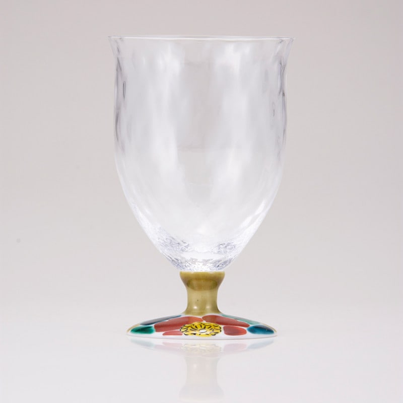 フリーグラス中（格子）山茶花アメ釉