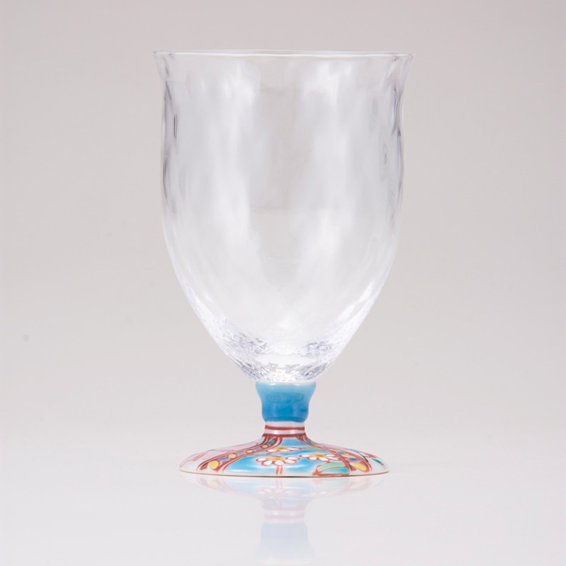 フリーグラス中（格子）花のタペストリー