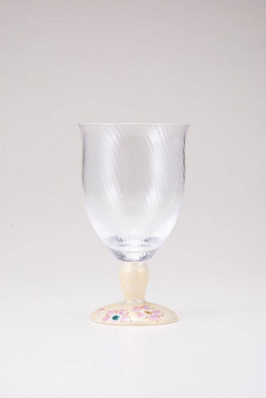 フリーグラス大（斜）さくら文ゴールド