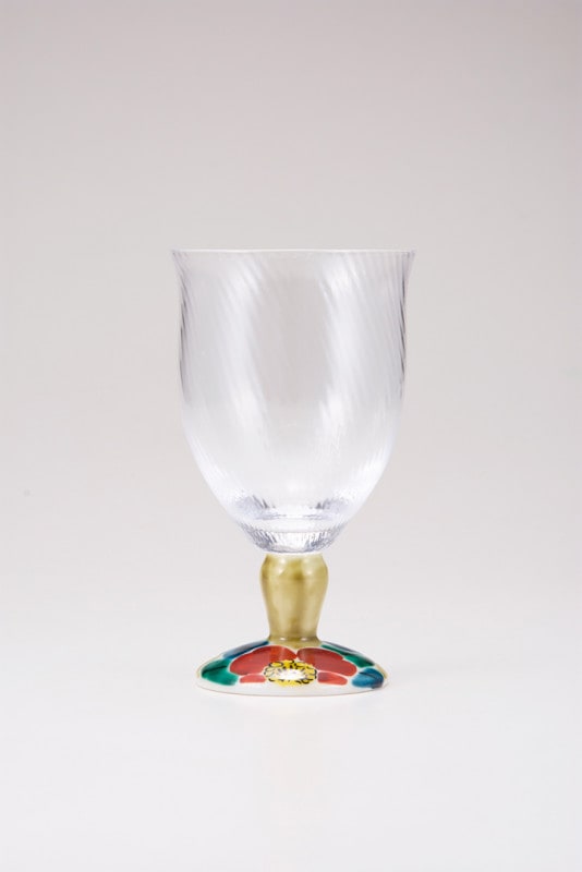 フリーグラス大（斜）山茶花アメ釉