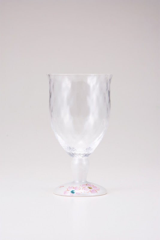 フリーグラス大（格子）さくら文シルバー