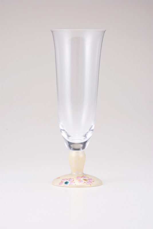 麦酒グラス（無地）さくら文ゴールド