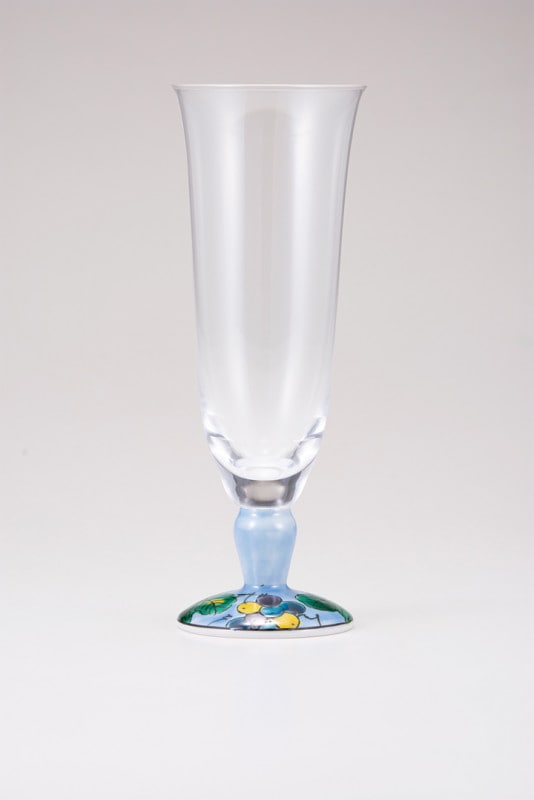 麦酒グラス（無地）ぶどうブルー