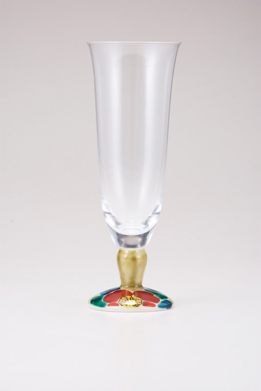 麦酒グラス（無地）山茶花アメ釉