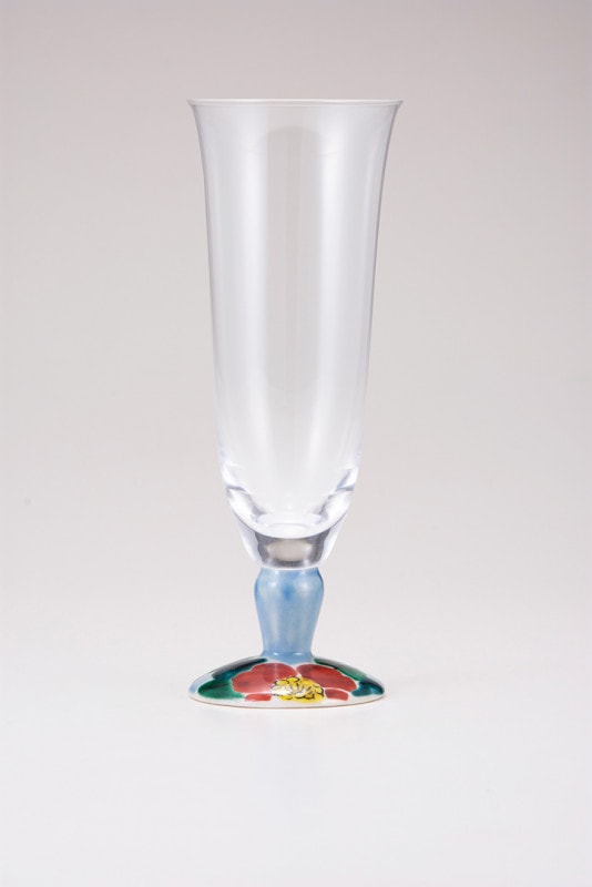 麦酒グラス（無地）山茶花ブルー