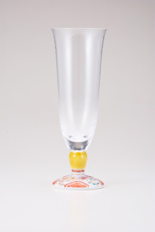 麦酒グラス（斜）フラワー