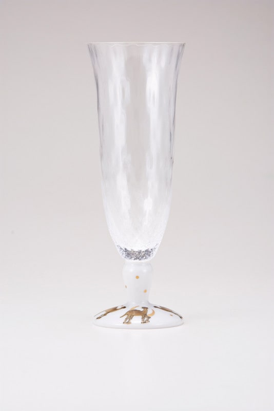 麦酒グラス（格子）月夜のらくだ