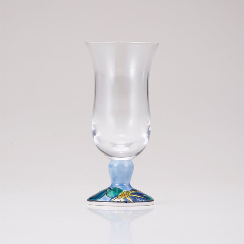 【限定商品】冷酒グラス（無地）鉄仙ブルー