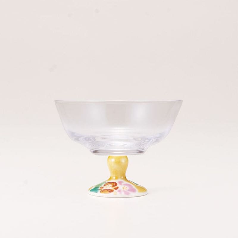 デザートグラス小（無地）山茶花アメ釉