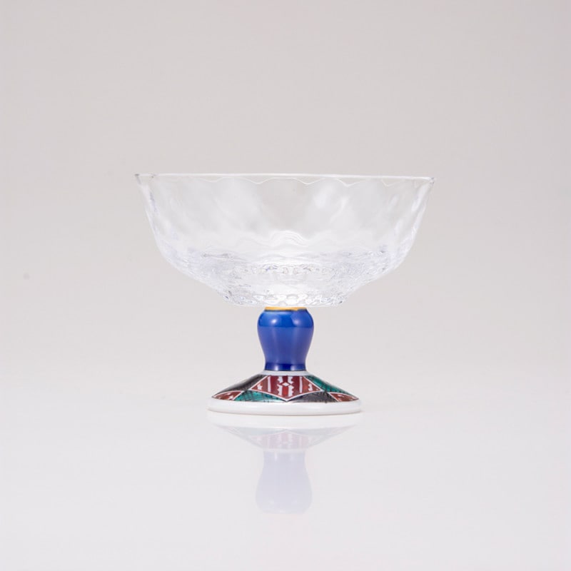 デザートグラス小（格子）石畳（四面）