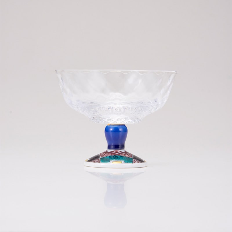 デザートグラス小（格子）石畳（四角）