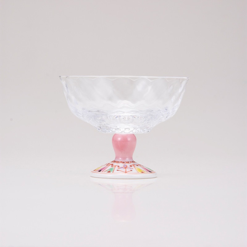 デザートグラス小（格子）めばえ