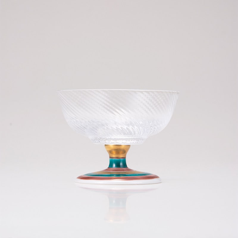 デザートグラス中（斜）こまレッド