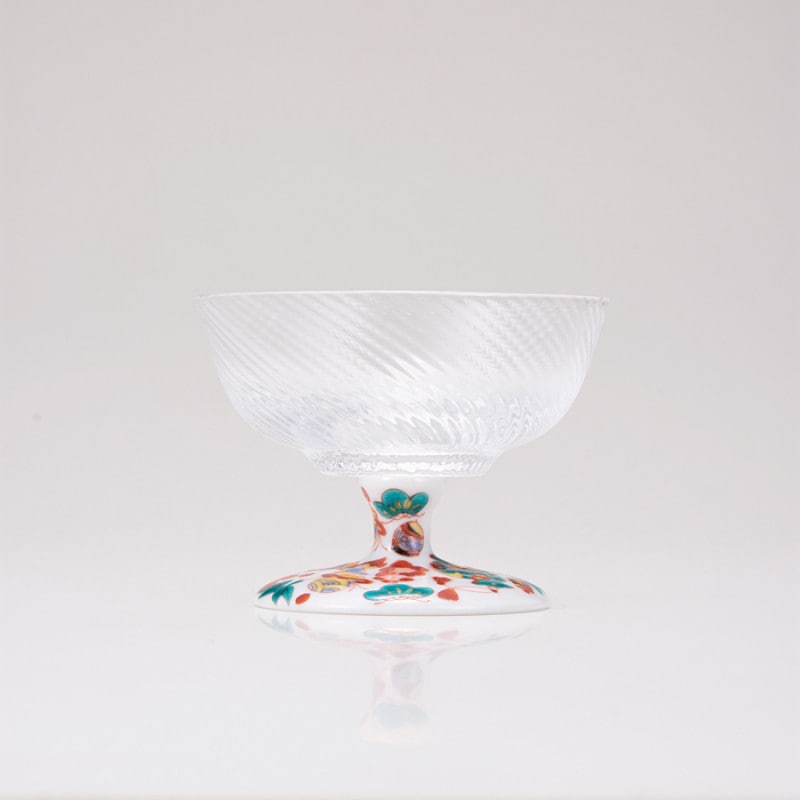 デザートグラス中（斜）宝尽し