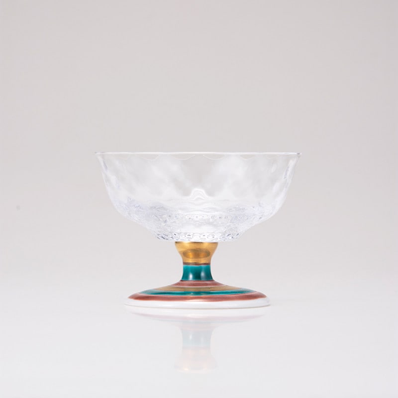 デザートグラス中（格子）こまレッド