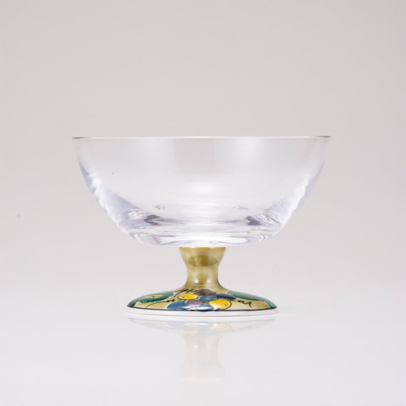 デザートグラス大（無地）ぶどうアメ釉