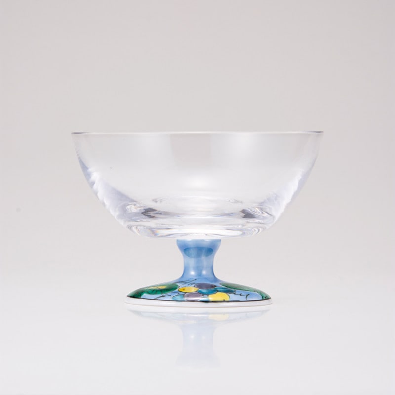 デザートグラス大（無地）ぶどうブルー