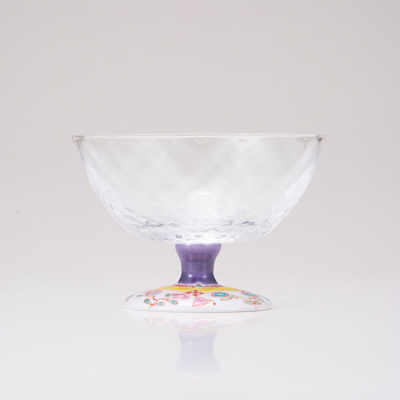 デザートグラス大（格子）フラワーハウス