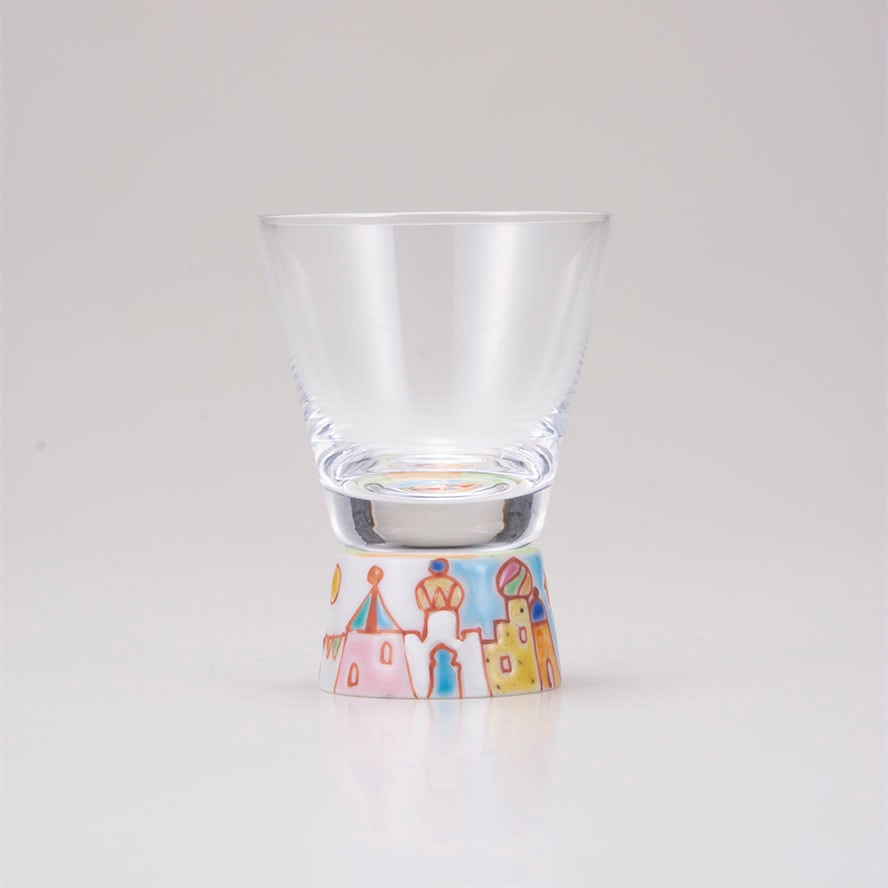 ショットグラス街の広場 | ○絵柄から選ぶ,銀舟窯 | 九谷和グラス