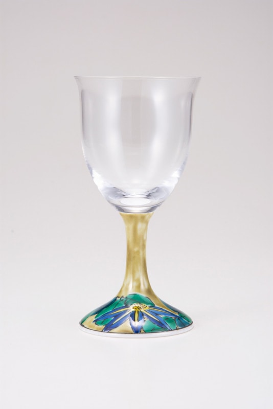 ワイングラス小（無地）鉄仙アメ釉