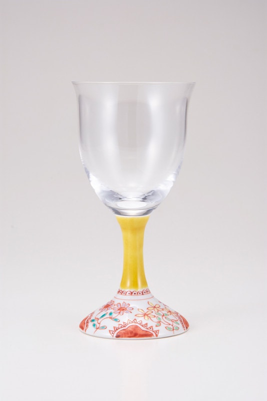 ワイングラス小（無地）フラワー