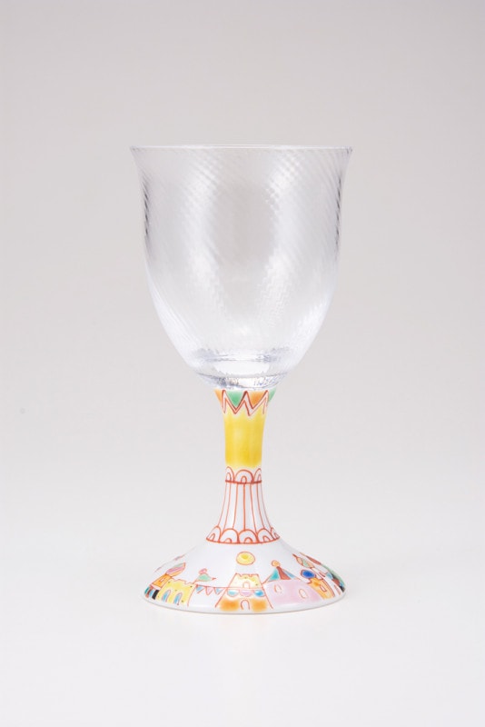 ワイングラス小（斜）街の広場