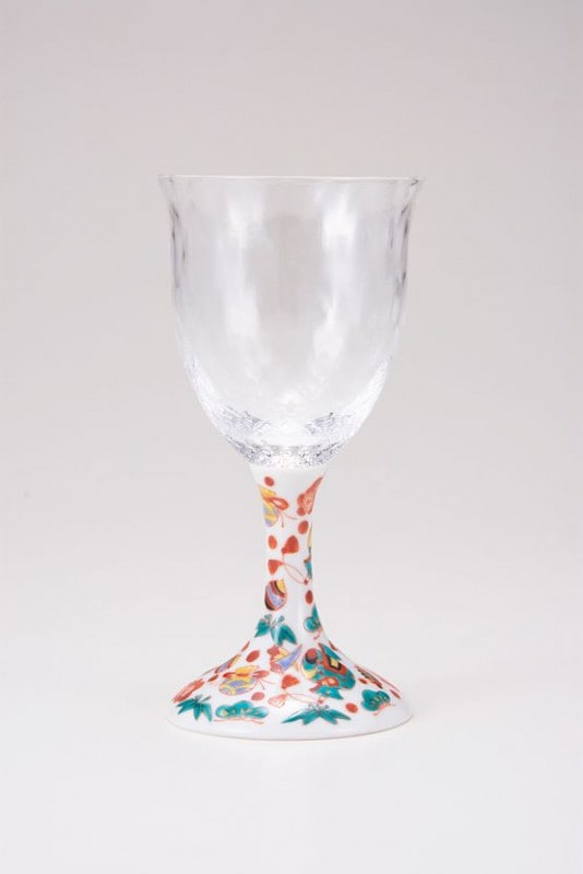 ワイングラス小（格子）宝尽し