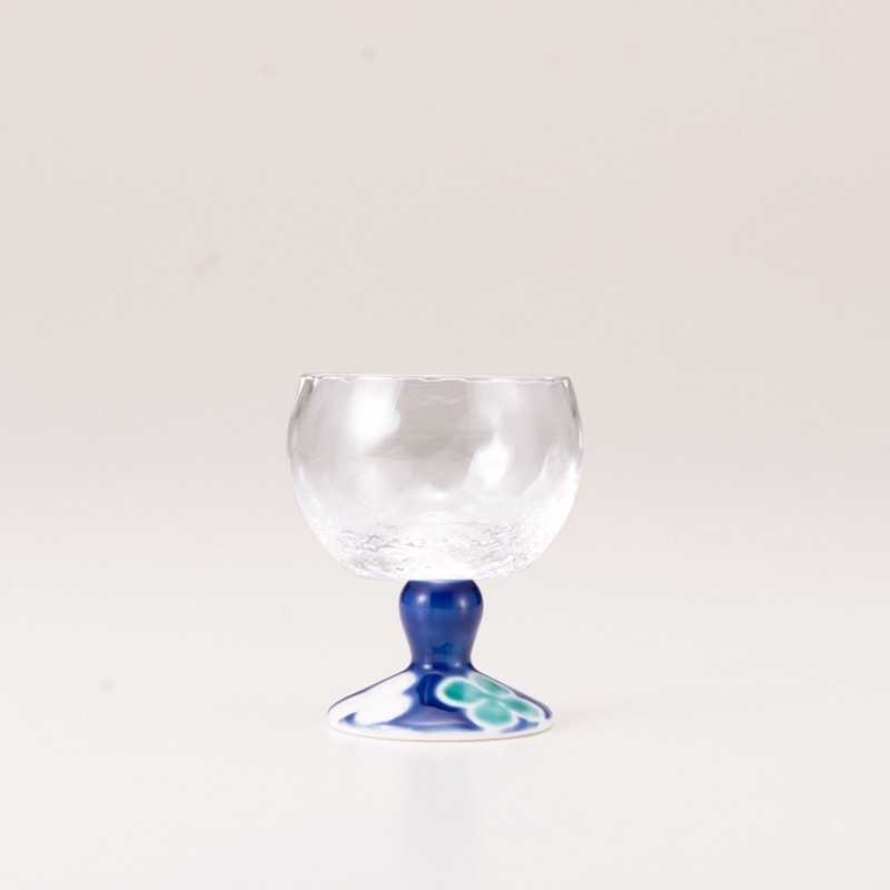 馬上グラス（格子）クローバーブルー