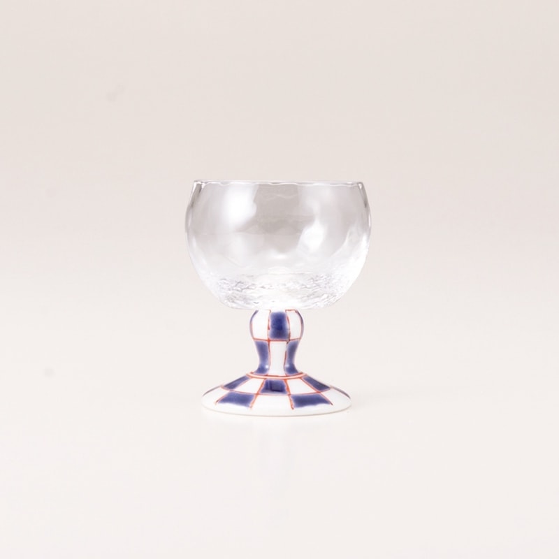 馬上グラス（格子）市松