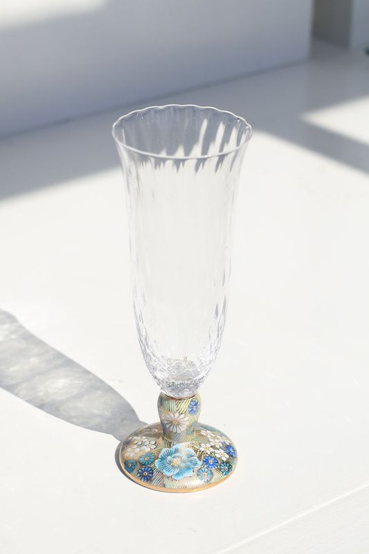 麦酒グラス（格子）令和金花詰そらいろ