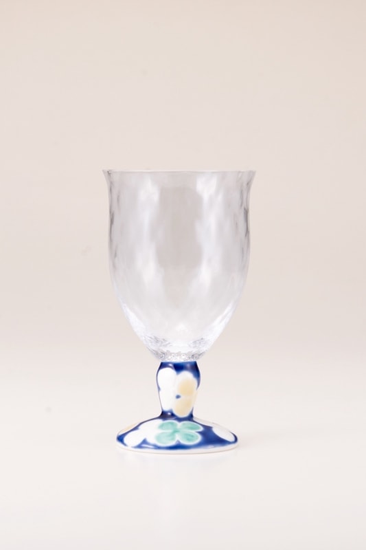 フリーグラス大（格子）クローバーブルー