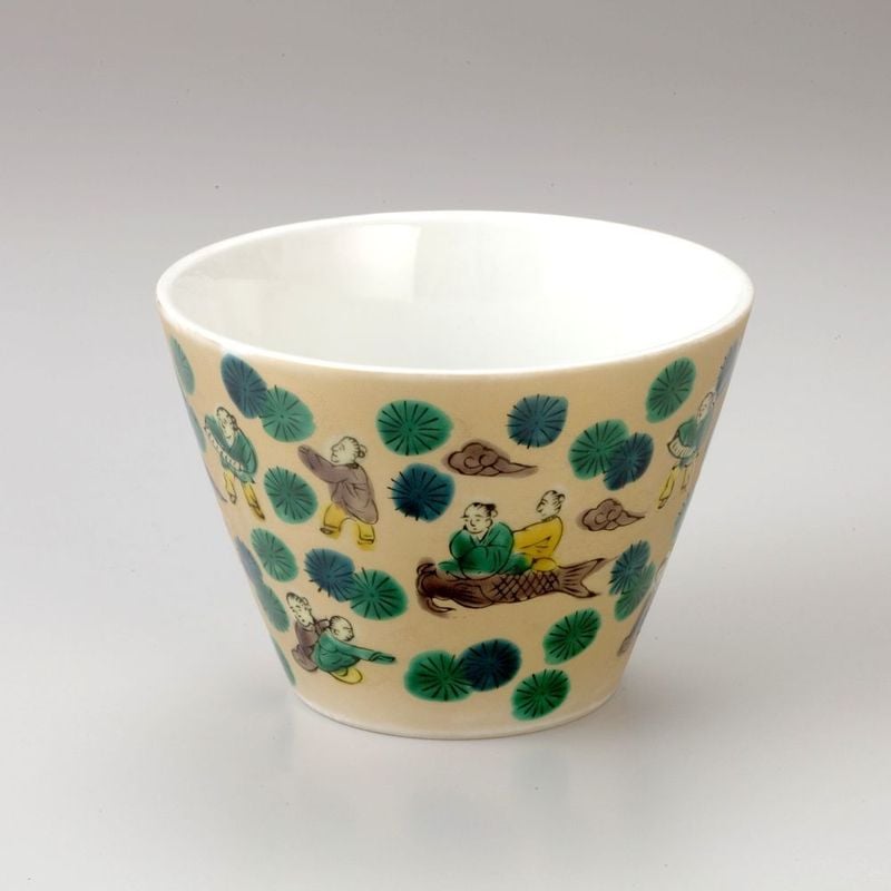 スープカップ　金彩木米