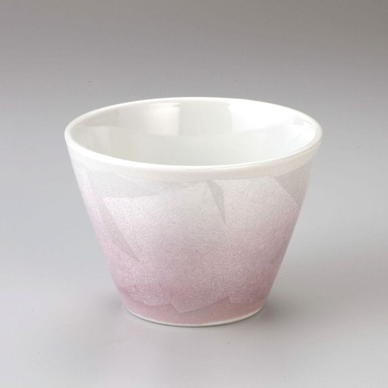 スープカップ　銀彩ピンク