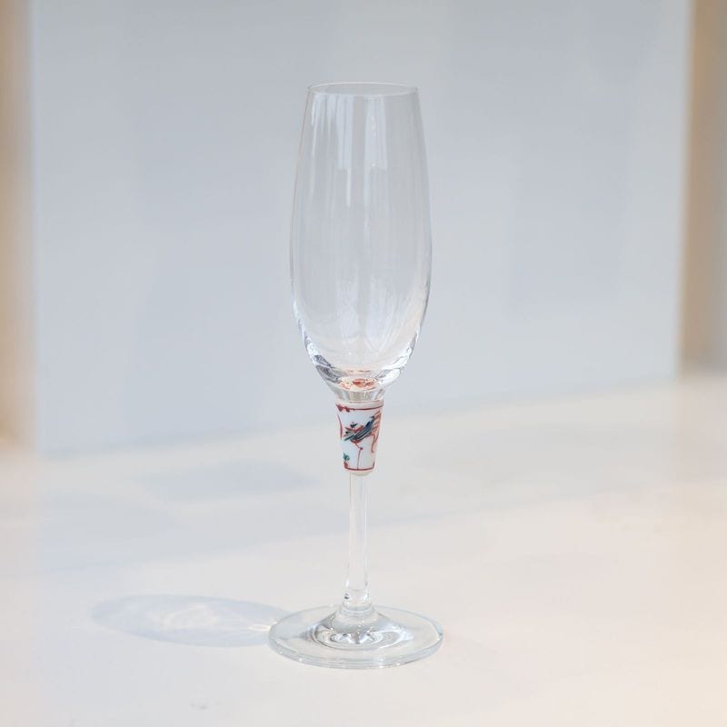 リペアグラス005　赤絵花文