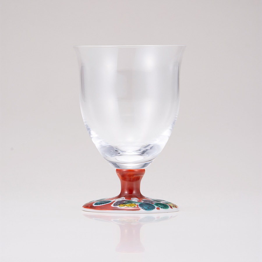 フリーグラス小（無地）木米レッド