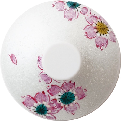 フリーグラス小（斜）さくら文シルバー