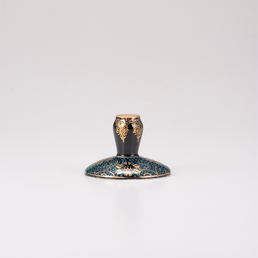 麦酒グラス（斜）青粒鉄仙