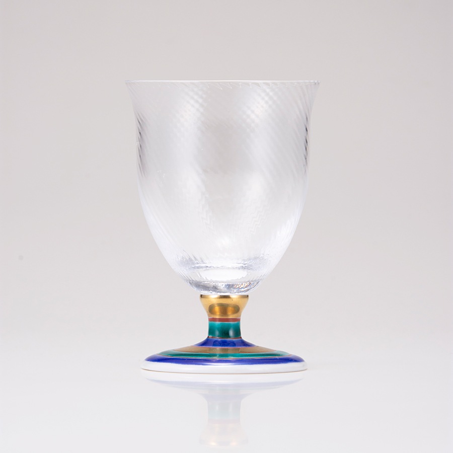 フリーグラス小（斜）こまブルー