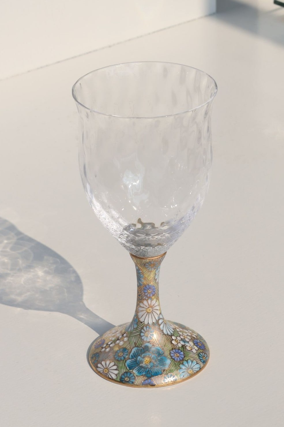 ワイングラス大(格子)令和金花詰そらいろ