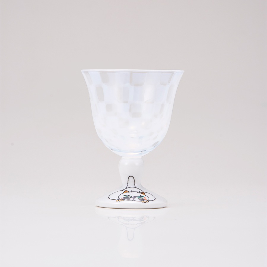 冷酒グラス（オパール）ネコの休日