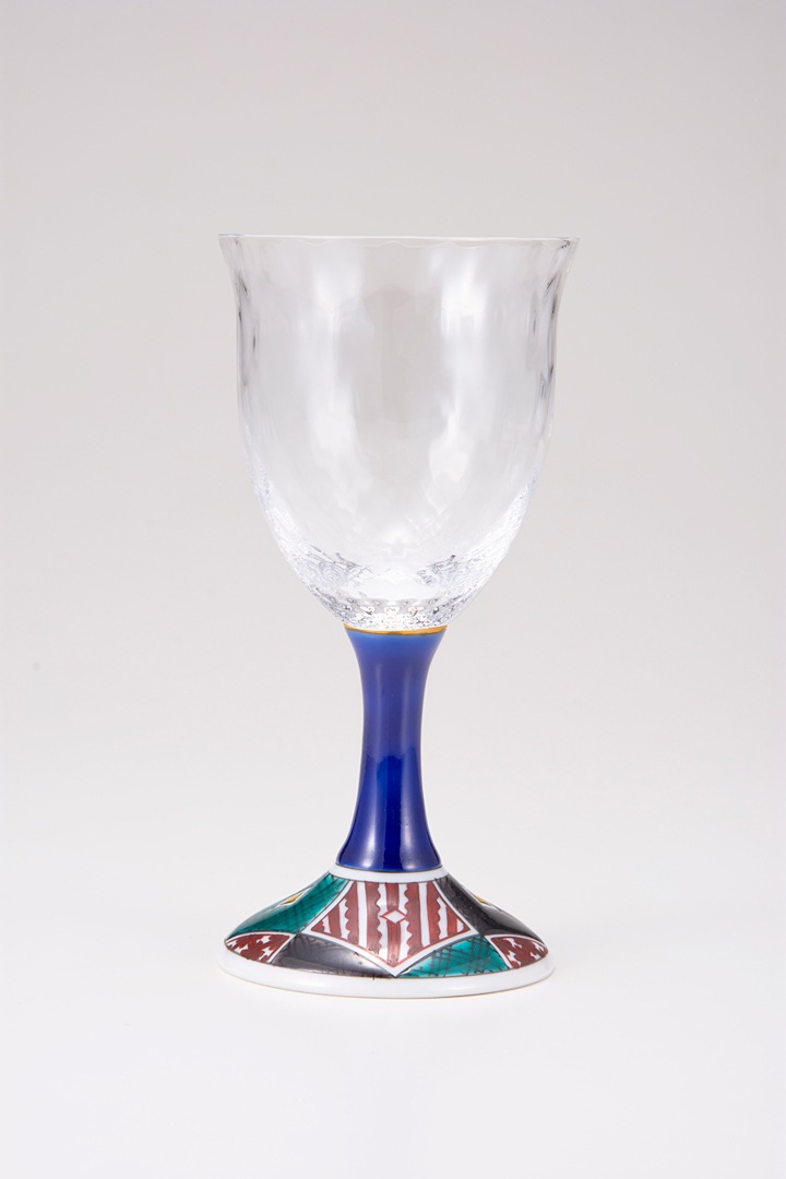 ワイングラス小（格子）石畳（四面）