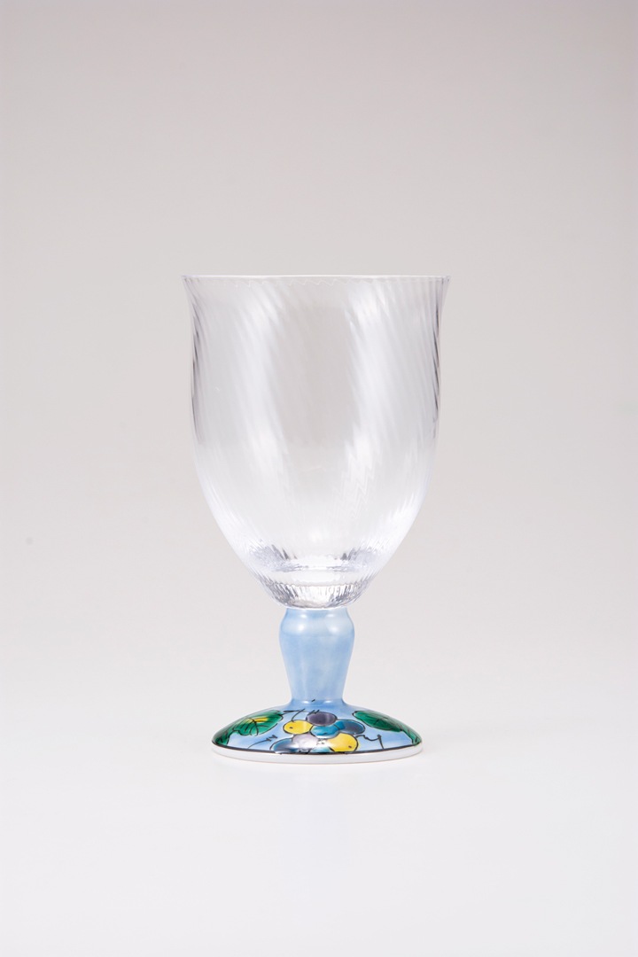 フリーグラス大（斜）ぶどうブルー