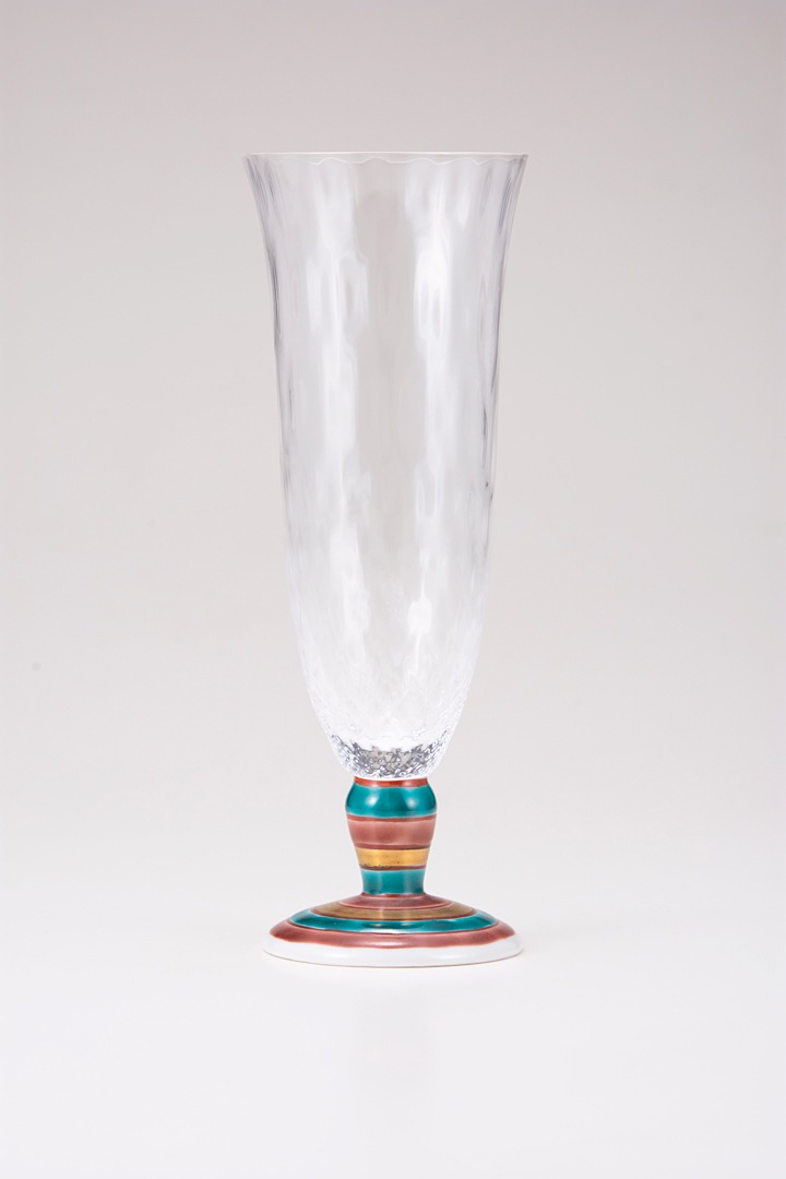 麦酒グラス（格子）こまレッド