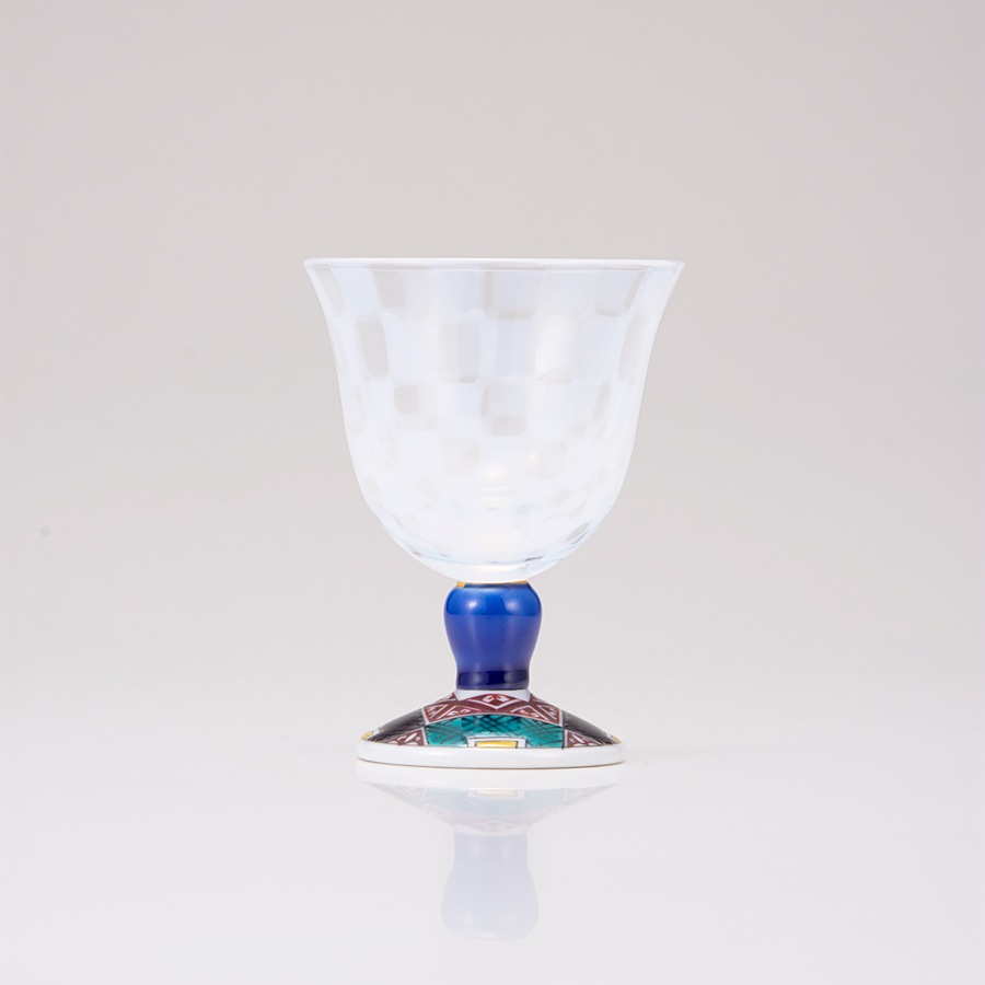 冷酒グラス(オパール)石畳(四角)