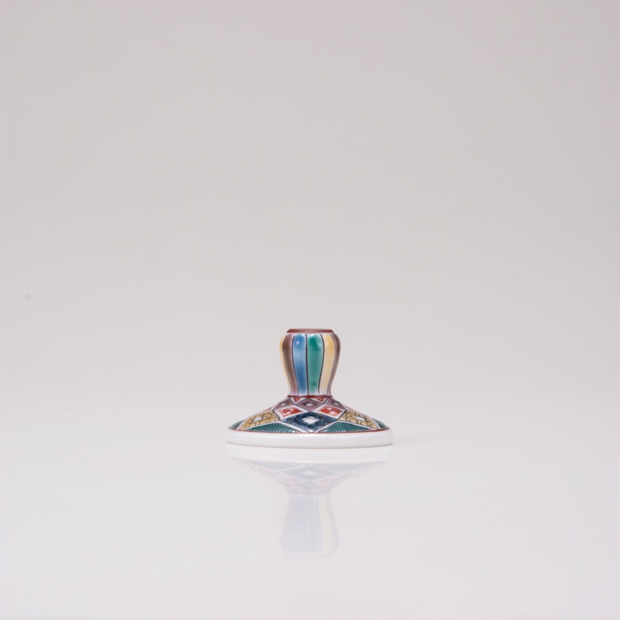 冷酒グラス(斜)古九谷菱文