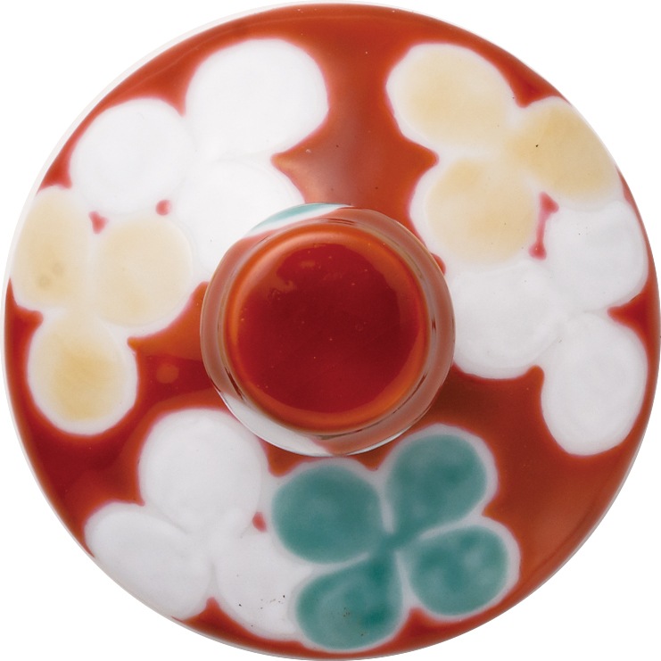 フリーグラス大（格子）クローバーレッド