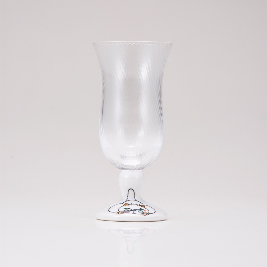 冷酒グラス（斜）ネコの休日