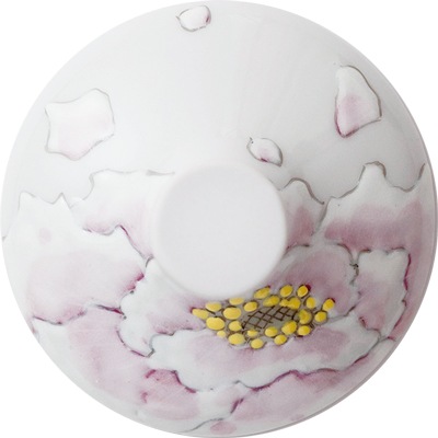 フリーグラス小（斜）富貴文ピンク