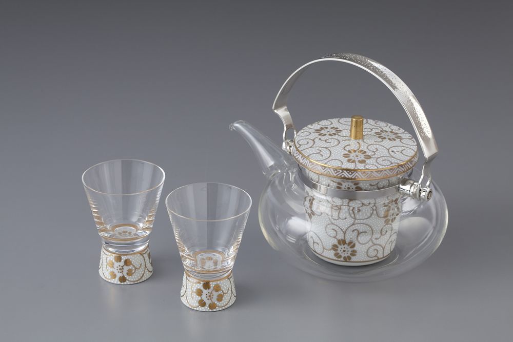 九谷ちろりセット・白粒鉄仙